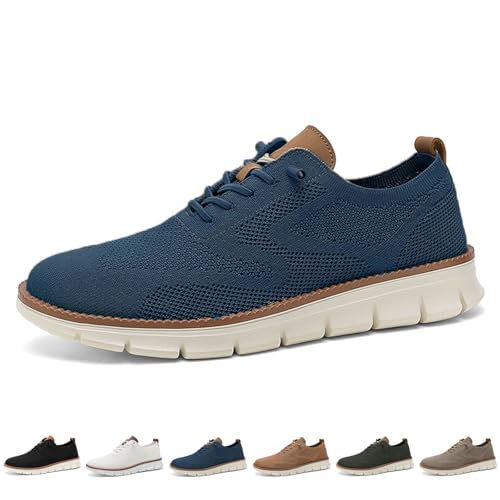 Bequeme Urban Schuhe Herren – Atmungsaktive Breeze Urban Schuhe mit Orthopädischer Unterstützung für Business und Freizeit – Stilvolle und Komfortable wearbreeze Schuhe Men (Blau,45 EU) von Donubiiu