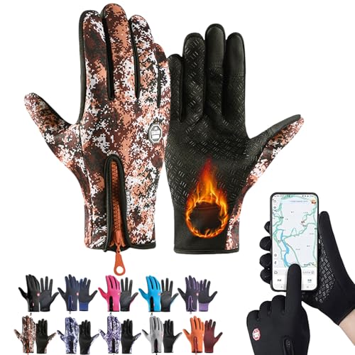 Cozy Season Gloves, 2025 New Cozy Season Thermal Winter Gloves, Winter Warm Touchscreen Waterproof Gloves Men Women (Large,Brown) von Donubiiu