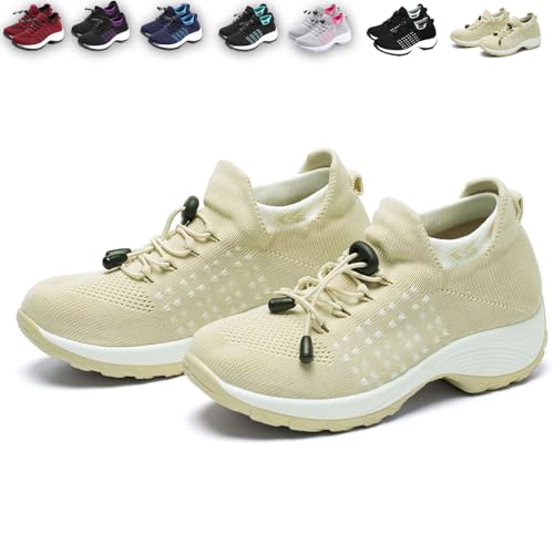 Donubiiu Artvive Orthopädische Schuhe, Artvive Schuhe, Komfortschuhe Für Frauen,Orthopädische Komfortschuhe, Ergonomische Komfort-Schuhe, Bequeme Schuhe Zur Für Damen Herren (Beige,41 EU) von Donubiiu