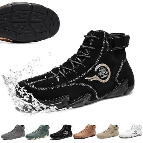 Donubiiu Bergxperten FeelFree, Bergexperten Schuhe, Winter BarfußSchuhe Wasserdicht, Ergonomischer Schmerzlindernder Barfußschuh für Herbst und Winter (Schwarz A,45 EU) von Donubiiu