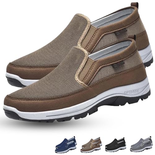 Donubiiu Ortho Pro - Ergononnischer Schrnerzlindernder Komfortschuh, Artvive Orthopädische Schuhe Herren, Orthoback Schuhe (braun,45 EU) von Donubiiu