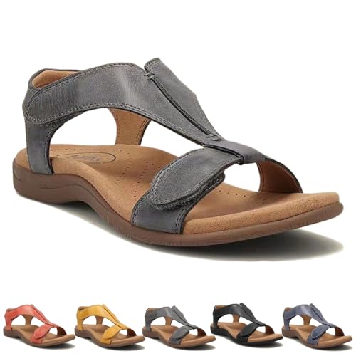 Donubiiu Orthosun Sandalen Damen, Ortho Sun Sandalen, OrthopäDische Sandalen Damen, Orthosun - Ergonomic Orthopedic Sandals (Grau,41 EU) von Donubiiu