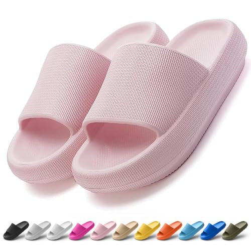 Donubiiu PANTOLETTI - FEDERLI,Orthoslipper Original Damen Herren Slipper,Sustainable Flip Flops and Slippers,Cloud Shoes (Pink,40-41) von Donubiiu