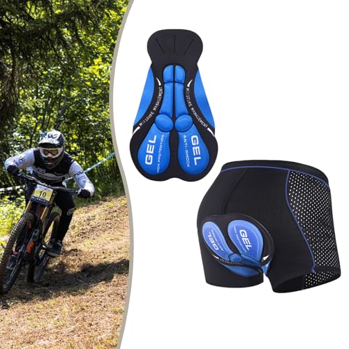 Donubiiu Rideease Cushpants, Rideease Cushpants Motorrad, Fahrradunterhose Herren Gepolstert, Radfahrer Unterhose (XXX-Large,Blau) von Donubiiu