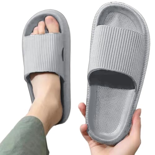 Donubiiu Sandalencheck - Originals,Orthoslipper-das Original für maxirnalen Komfort Damen Herren Slipper (grau,44-45) von Donubiiu