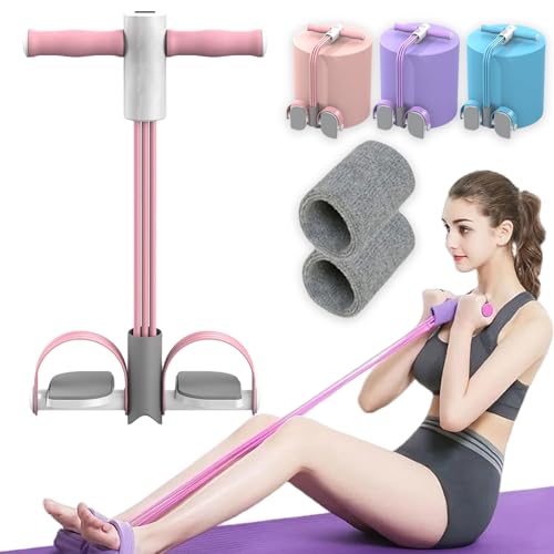 Multifunctional Pedal Puller Resistance Rope, Pedal Puller Resistance Band, Foot Pedal Resistance Band with Handle, 4/6-Tube Yoga Tension Rope, Pedal Tension Rope for Abdomen, Waist (6-Tube,Basic-A) von Donubiiu