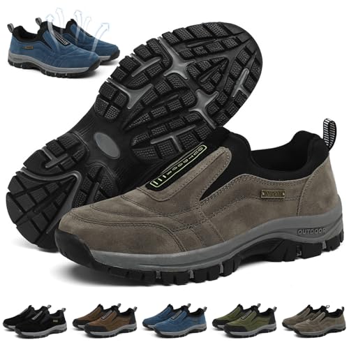 PODOwalk® Herren Wanderschuhe | 2024 Podowalk Wander- Und Komfortschuh – Orthopädische und Atmungsaktive Komfortschuhe für Wanderungen, Reisen und Freizeit (Khaki,EU 41) von Donubiiu