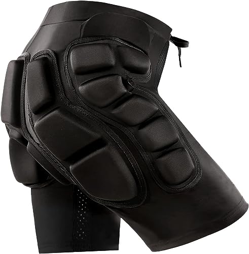 doorslay Protektorenhose, Gepolsterte Shorts, 3D Hüftpolster Schutz Shorts, Schützende Snowboard Shorts für Snowboarding, Skaten und Skifahren, Po und Steißbein doorslay Protektorenhose, Gepolsterte Shorts, 3D Hüftpolster Schutz Shorts, Schützende Snowboard Shorts für Snowboarding, Skaten und Skifahren, Po und Steißbein von doorslay