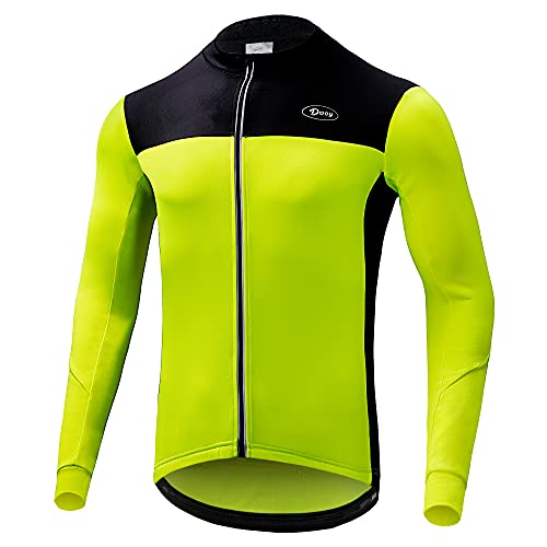 Dooy Herren Fahrradtrikot Thermo Herbst Winter Langarm Fahrradtrikot Atmungsaktiv Softshelljacke mit Durchgehendem Reißverschluss und Gesäßtaschen Dooy Herren Fahrradtrikot Thermo Herbst Winter Langarm Fahrradtrikot Atmungsaktiv Softshelljacke mit Durchgehendem Reißverschluss und Gesäßtaschen von Dooy