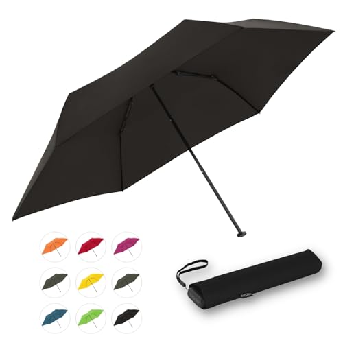 Doppler Taschenschirm Zero,99 Flat I Ultra leichter Regenschirm in Simply Black I Kleiner Schirm I Mini Regenschirm I Leicht zu Öffnen I Flach & kompakt I Taschenregenschirm windproof Doppler Taschenschirm Zero,99 Flat I Ultra leichter Regenschirm in Simply Black I Kleiner Schirm I Mini Regenschirm I Leicht zu Öffnen I Flach & kompakt I Taschenregenschirm windproof von Doppler