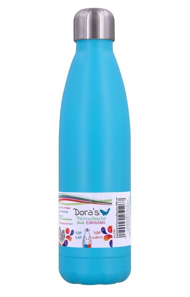 Dora's Trinkflasche Edelstahl Thermoflasche hellblau 500ml Dora's Trinkflasche Edelstahl Thermoflasche hellblau 500ml von Dora's