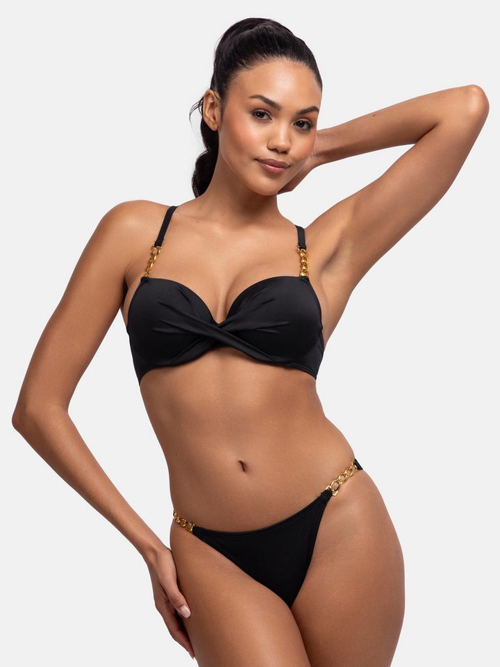 Dorina Triangel-Bikini-Top FILAO, Mit modischen goldfarbenen Kettendetails Dorina Triangel-Bikini-Top FILAO, Mit modischen goldfarbenen Kettendetails von Dorina