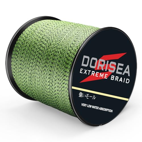 DORISEA Extreme Braid Angelschnur, 100% PE, 300 m, geflochten, 2,7-250 kg, Test-Angeldraht, Angelschnur, Abriebfest, unglaubliche Superline, Zero Stretch von Dorisea