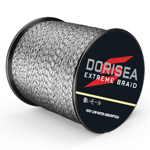 DORISEA Extreme Braid geflochtene Angelschnur, 100 % PE, 300 m, 2,7–250 kg getestet, abriebfest, unglaubliche Superline, kein Dehnen, kleiner Durchmesser, Schwarz und Weiß, 2,7 kg/0,1 mm DORISEA Extreme Braid geflochtene Angelschnur, 100 % PE, 300 m, 2,7–250 kg getestet, abriebfest, unglaubliche Superline, kein Dehnen, kleiner Durchmesser, Schwarz und Weiß, 2,7 kg/0,1 mm von Dorisea