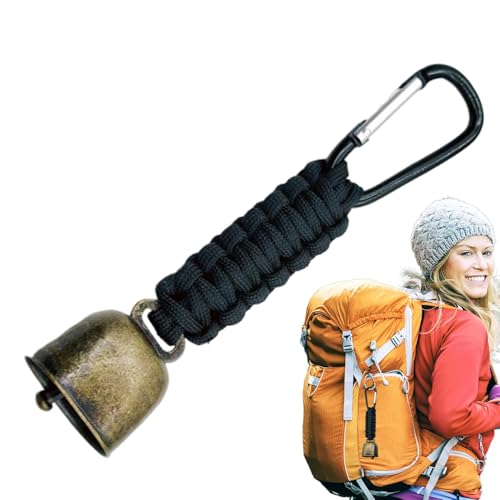 Dottduya Bärenglocke mit Karabiner, Bärenglocken zum Wandern - Super Laute Camping-Bärenklingel für Körpersicherheit - Outdoor Bergsteigen Karabiner Schlüsselanhänger Retro geflochtene von Dottduya