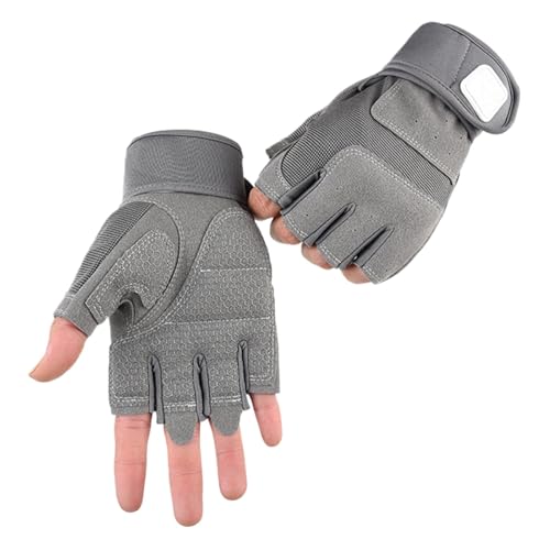 Dottduya Reithandschuhe, Fingerlose Handschuhe | Verstellbare Handgelenk-Gymnastikhandschuhe,rutschfeste, verstärkte Fingerlose Fäustlinge mit Touchscreen-Finger für Airsoft, Jagd, Arbeit und Wandern von Dottduya