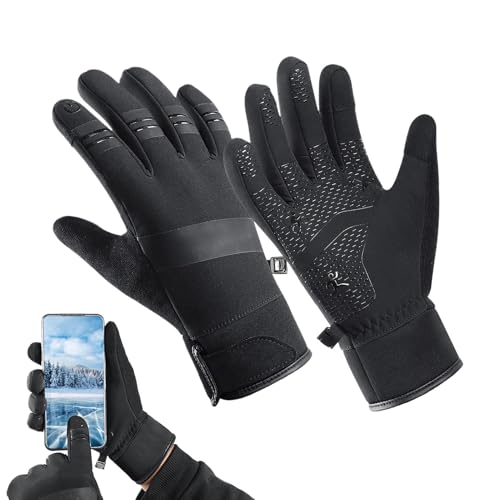 Dottduya Winter-Fahrradhandschuhe,Winddichte Laufhandschuhe | Screen Touch Anti-Rutsch-Fäustlinge | Atmungsaktive, modische Fäustlinge, Kaltwetter-Fäustlinge zum Golfen von Dottduya