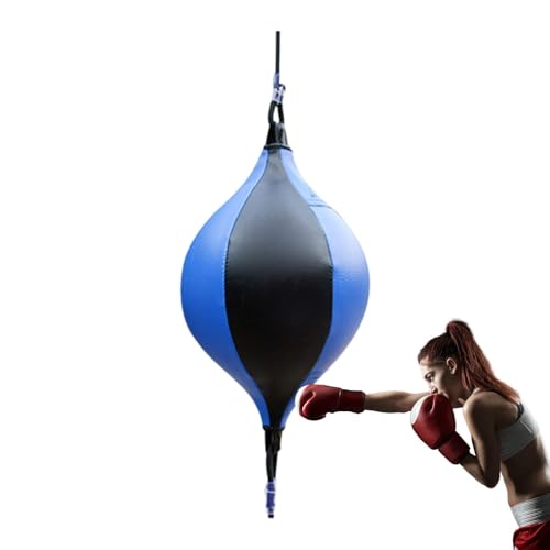 Speedbags für das Boxen,Double-End-Speedbag | Aufhängbarer aufblasbarer Boxball | Leder-Doppelend-Boxsack, hängender Boxsack mit elastischem Seil von Dottduya