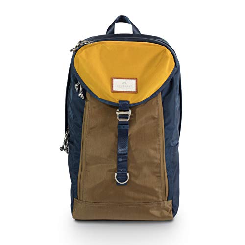 Doughnut MORRIS GLOSSY BLOCKING Rucksack Unisex 16L mit Laptopfach & Multiorganisationsfächern I Reiserucksack geräumig I Handmade Travel Backpack funktionell I Daypack wasserfest Marineblau, Khaki von Doughnut