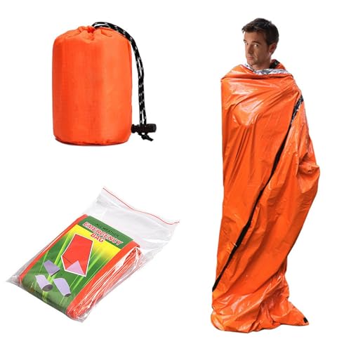 Notfall Überleben Schlafsack, Notfall Schlafsack, Wasserdicht Notfalldecke, Überleben Schlafsack, Survival Biwaksack Erste Hilfe Rettungsdecken, Notfalldecke Schlafsack, für Outdoor, Camping, Wandern Notfall Überleben Schlafsack, Notfall Schlafsack, Wasserdicht Notfalldecke, Überleben Schlafsack, Survival Biwaksack Erste Hilfe Rettungsdecken, Notfalldecke Schlafsack, für Outdoor, Camping, Wandern von Doukesh
