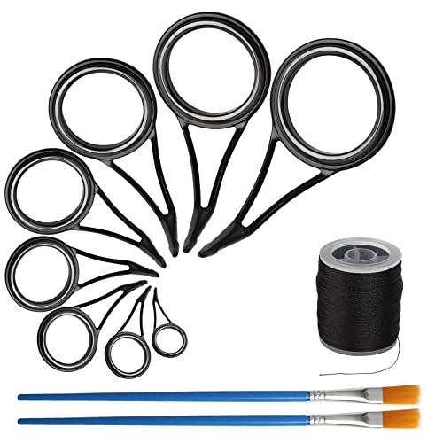 Dovesun Angelrute Reparatur Kit, Spitzenring Rutenring Keramik Edelstahl Carbon Führungen Rute Spinner Rutenführungen/ 8 Größen 19Stück Dovesun Angelrute Reparatur Kit, Spitzenring Rutenring Keramik Edelstahl Carbon Führungen Rute Spinner Rutenführungen/ 8 Größen 19Stück von Dovesun