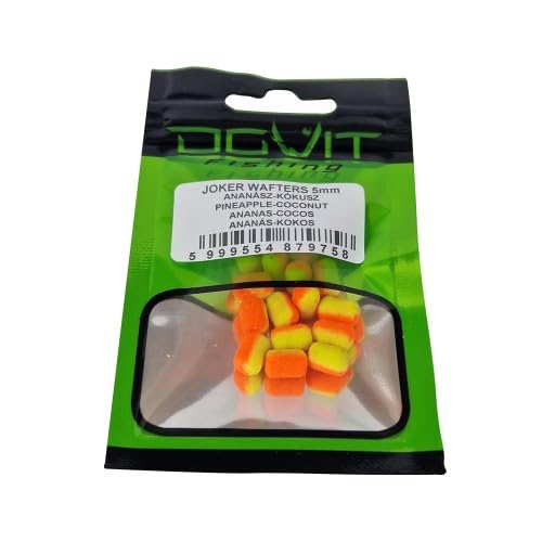 DOVIT Doppelt Farbigen Wafters 5-8 mm Haken Pellets Mix AROME Karpfen Boilies Karpfenfutter (Beutel Ananas-Cocos 8mm) von Dovit
