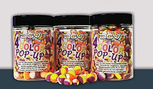 Dovit Pop Up Karpfen Boilies 4 Color Wafters 4 Farbwellen Boilies 10-14 mm NEU 202 von Dovit