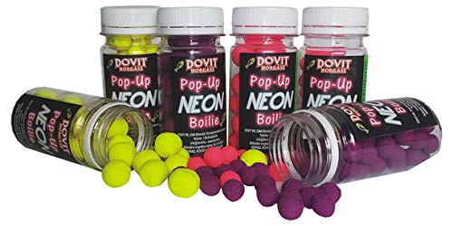 Dovit Pop-up Neon Boilie10-14 mm Kugeln (Cranberry-Squid 10mm) von Dovit