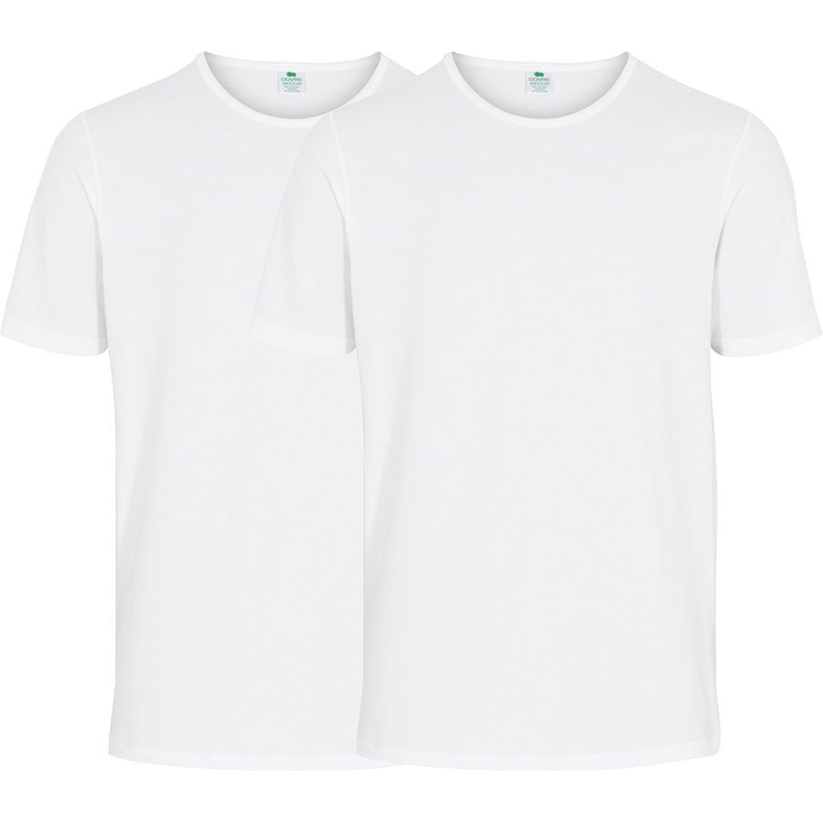 Dovre Organic T-Shirt 2-er Pack - Weiß von Dovre