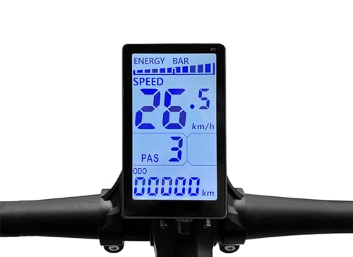 Dpofirs M5 EBike LCD Display, Elektrofahrrad Scooter LCD Panel Bildschirm, E Bike Zubehör Odemeter Bildschirm für 1,25 Zoll Lenker mit 0,87 Zoll Durchmesser,Nr. 2 Kommunikationsprotokoll von Dpofirs