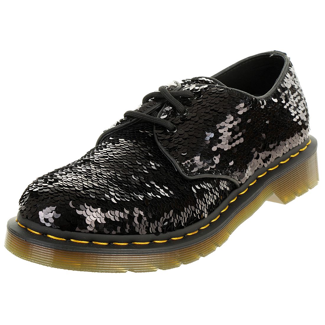 Dr. Martens 1461 Sequin Damen Halbschuhe schwarz silber Pailletten von Dr. Martens