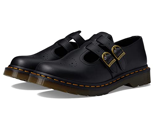 Dr. Martens Damen Vegan 8065 Mary Jane Flat, Black Felix Rub Off, 37 EU von Dr. Martens