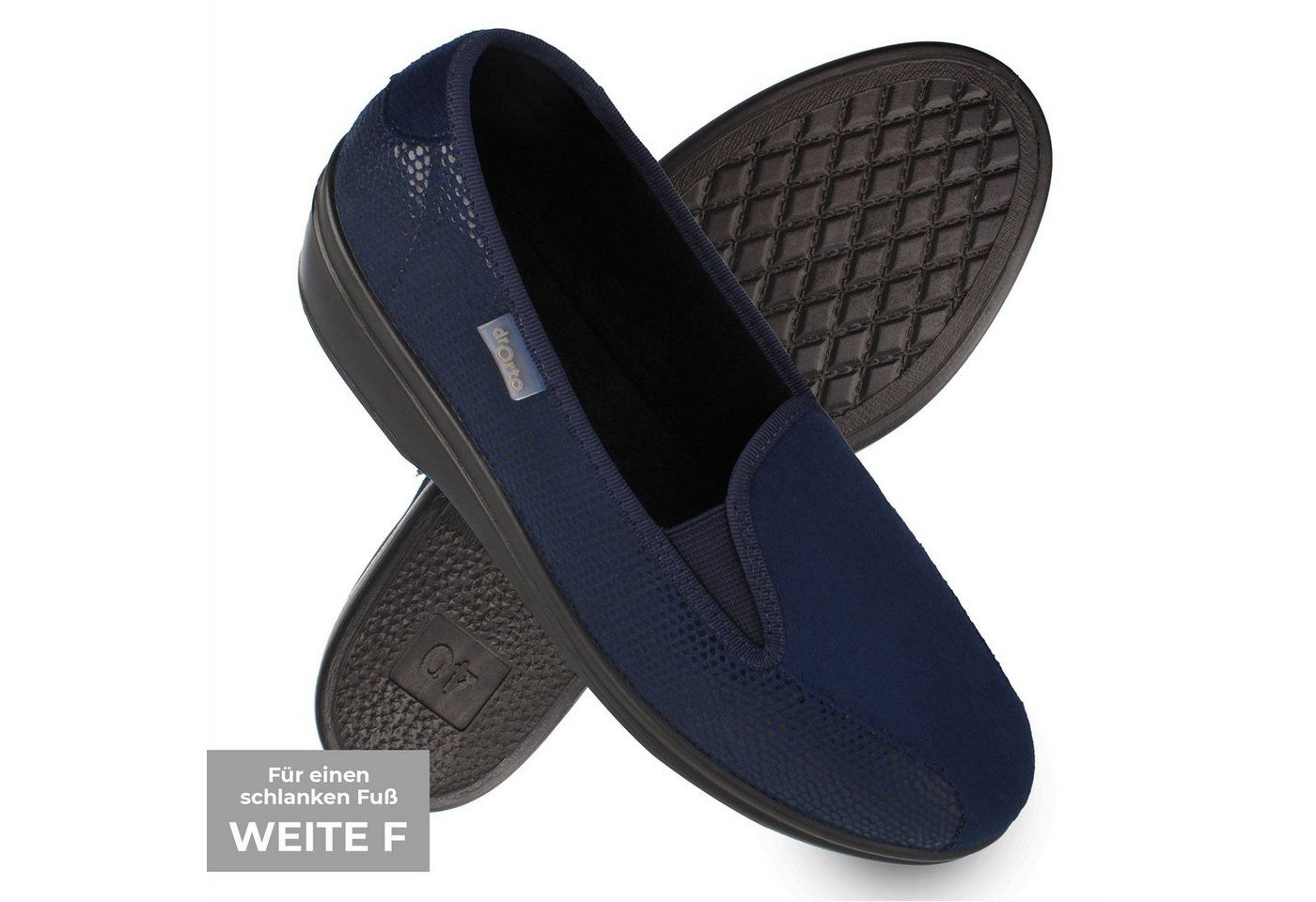 Dr. Orto Bristol für einen schlanken Fuß Damen Ballerina Slip-On Sneaker, Sneaker-Ballerinas Dr. Orto Bristol für einen schlanken Fuß Damen Ballerina Slip-On Sneaker, Sneaker-Ballerinas von Dr. Orto