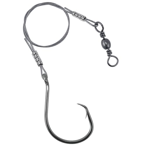 Dr.Fish 30 Stück Kreishaken Rigs 30,5 cm Drahtvorfach mit Vorfachhaken aus Edelstahl, Salzwasser, Vorfachschnur, Süßwasser, 9/0 Dr.Fish 30 Stück Kreishaken Rigs 30,5 cm Drahtvorfach mit Vorfachhaken aus Edelstahl, Salzwasser, Vorfachschnur, Süßwasser, 9/0 von Dr.Fish