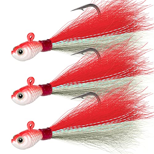 Dr.Fish Bucktail Jig Salzwasser Angeln Jig Buck Tail Hair Lure Surf Angeln Barsch Striper Makrele Heilbutt Flouder Köder 57 g Dr.Fish Bucktail Jig Salzwasser Angeln Jig Buck Tail Hair Lure Surf Angeln Barsch Striper Makrele Heilbutt Flouder Köder 57 g von Dr.Fish
