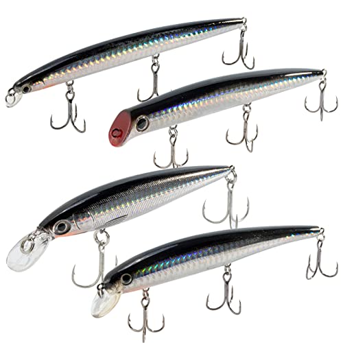 Dr.Fish kunstköder Meer Set raubfisch 4 für Zander, Hecht, Barsch Angeln Minnow Plug Wobbler 13-22g Mustad Höhenhaken 125cm Dr.Fish kunstköder Meer Set raubfisch 4 für Zander, Hecht, Barsch Angeln Minnow Plug Wobbler 13-22g Mustad Höhenhaken 125cm von Dr.Fish
