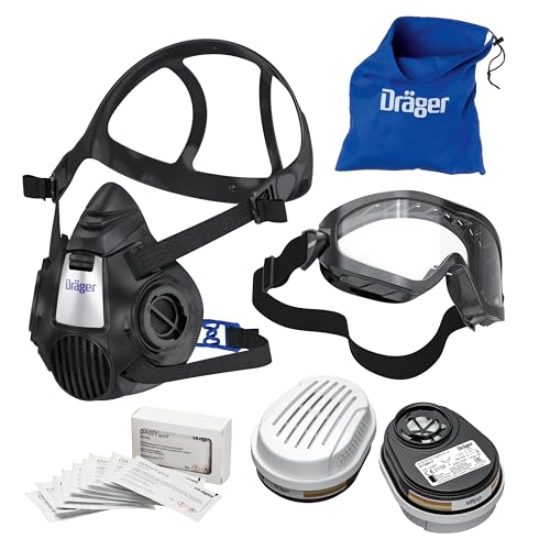 Dräger X-plore 3500 Waldbrand-Atemschutzset | Halbmaske + ABEK1Hg-P3 Filter | Schutz vor Rauch und Asche bei Waldbränden | Größe L Dräger X-plore 3500 Waldbrand-Atemschutzset | Halbmaske + ABEK1Hg-P3 Filter | Schutz vor Rauch und Asche bei Waldbränden | Größe L von Dräger