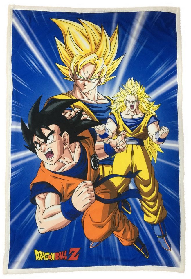 Dragon Ball Tagesdecke Sherpa-Fleece-Decke 100 x 150 cm für ultimative Gemütlichkeit von Dragon Ball