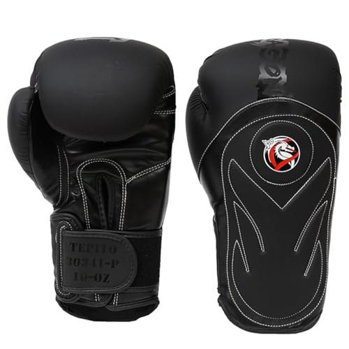 DRAGON DO Tepito Boxhandschuhe männer Herren Boxhandschuhe Kickboxen Muay Thai Boxing Gloves Kampfsport Handschuhe Combat Gloves Boxing Training Schwarz Adult10 12 14 Oz (Schwarz, 12 Oz) von Dragon Do