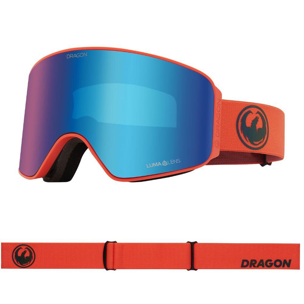 NFX MAG OTG Unisex Skibrille - Flame/LL Blue Ionized & LL Light Rose von Dragon