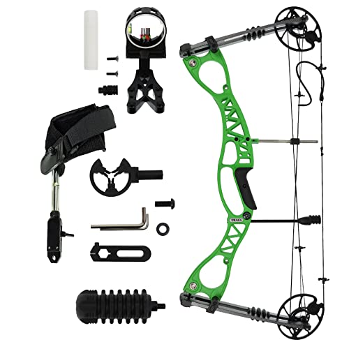 Drake Pathfinder Green Starter+ Compoundbogen Set - 40-65 lbs einstellbar - Compoundbogen 320 fps Geschwindigkeit Bogen mit Zubehör für Erwachsene Jugend Anfänger Jagdbogen Drake Pathfinder Green Starter+ Compoundbogen Set - 40-65 lbs einstellbar - Compoundbogen 320 fps Geschwindigkeit Bogen mit Zubehör für Erwachsene Jugend Anfänger Jagdbogen von Drake Archery