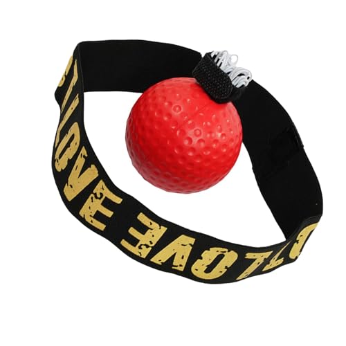 Dranng Box-Stirnband-Reflexball,Stirnband-Ball-Boxen - Schlag-Box-Reaktionsball - Box-Speed-Trainingsball mit Stirnband, Punchingball für Reaktion, Geschwindigkeit, Kampffähigkeitstraining von Dranng