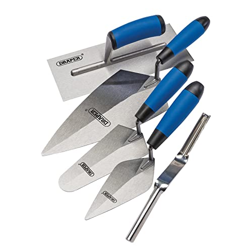 Draper 70372 Soft Grip Maurerkellen-Set, 5-teilig, Silber und blau, Einheitsgröße von Draper