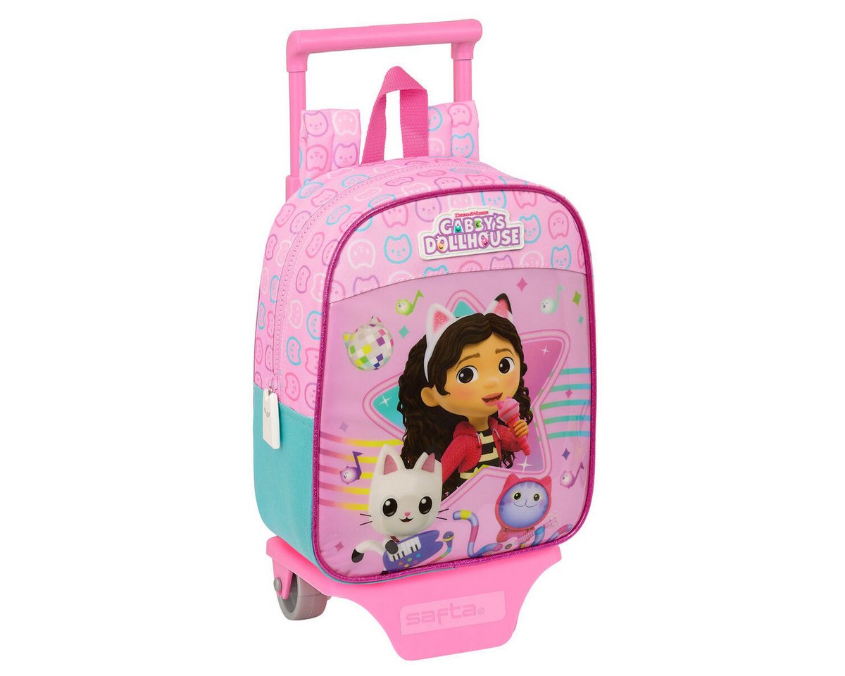 Dreamworks Gabby’s Dollhouse Schulrucksack, Schulrucksack mit Rädern Gabby's Dollhouse Party Rosa 22 x 27 x 10 cm von Dreamworks Gabby’s Dollhouse