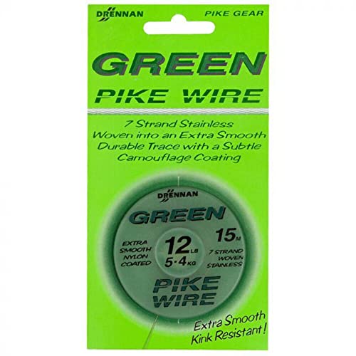 Drennan Green Pike Wire 10,9Kg Stahlvorfach von Drennan