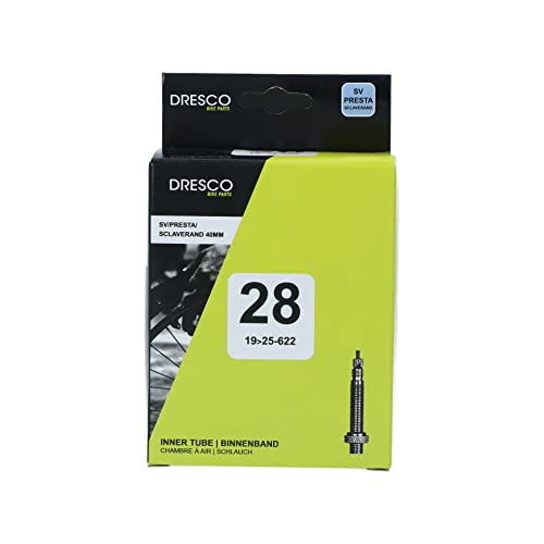 Dresco Unisex-Adult Schlauch 700x23C (19/25-622) Sclave 40mm Luftschlauch, Schwarz, 40 mm von Dresco