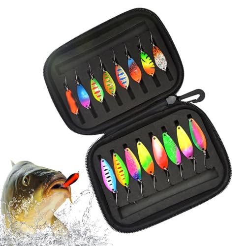 Dreuhuing Spinner-Köder,Bass-Spinner-Köder - 16X Bunte Angelköder für Barsche - Angelköder Spinnerbait, Bass Fishing Spinner Baits Kit, Spinnerbait Jigs für Bass Hecht von Dreuhuing