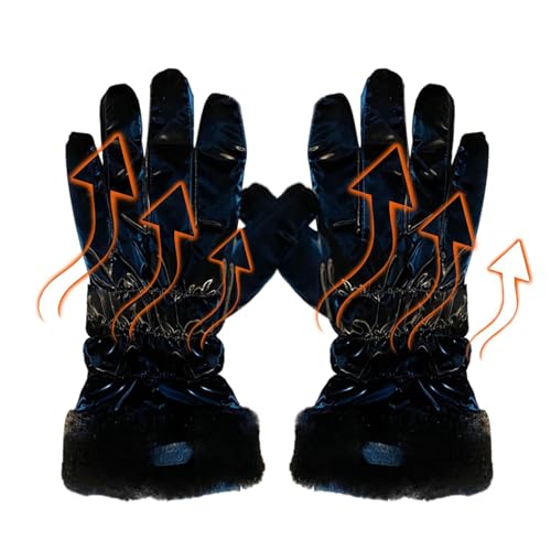 Dreuhuing Thermo-Handschuhe, Bildschirmberührung, winddicht, Winterhandschuhe für Damen, warmer Fäustling für kaltes Wetter, rutschfest, für Radfahren, Wandern von Dreuhuing