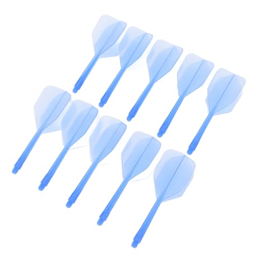 Drfeify 10-teiliges Dart-Flug- und Schaft-Set, Integrierter Dart-Schaft und Flights, Bessere Balance aus Kunststoff, Geschwindigkeitssteigerung, Reduzierung der Luftbeständigkeit (Blue) von Drfeify