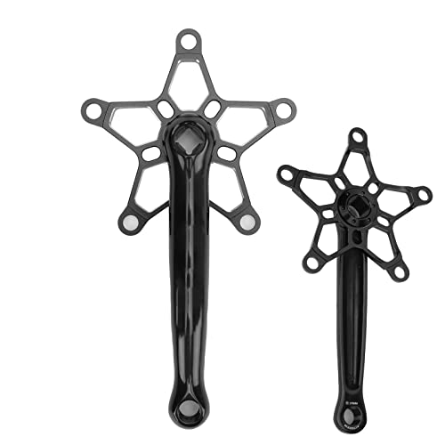 Drfeify 170 Mm Mountainbike-Kurbel, Links-rechts-Kurbelarm-Set, 130 BCD Vierkant-Kurbelgarnitur für Mountainbike (Black) von Drfeify